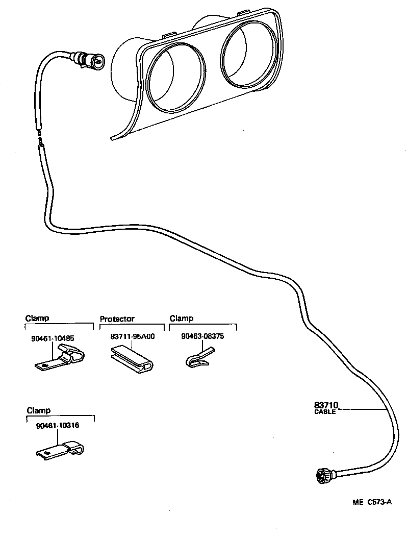 83134-95A02 COVER, COMBINATION METER, NO.1 product image