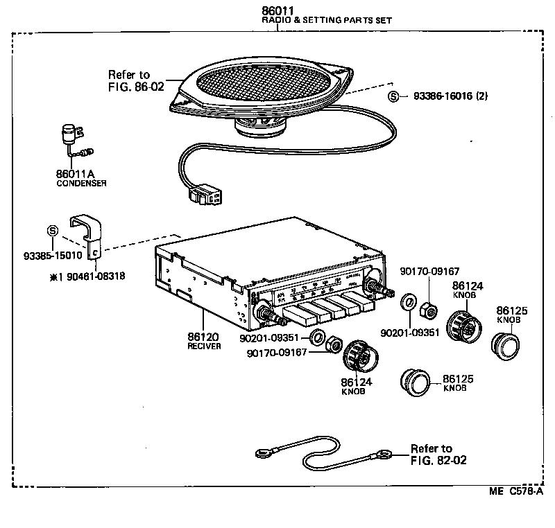 86239-95A01 BRACKET, TAPE PLAYER, NO.3 product image