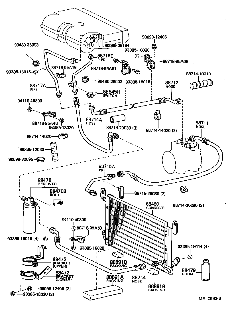 88461-95A01 CORE, COOLER CONDENSER product image