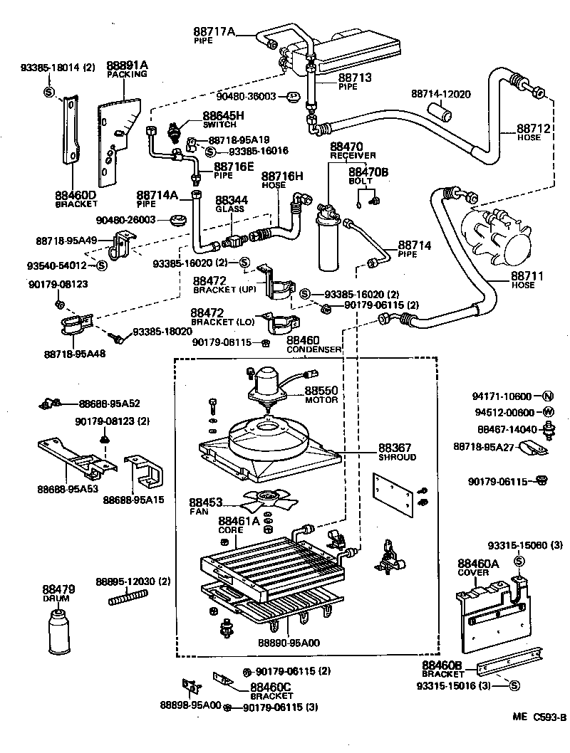 88461-95A01 CORE, COOLER CONDENSER product image