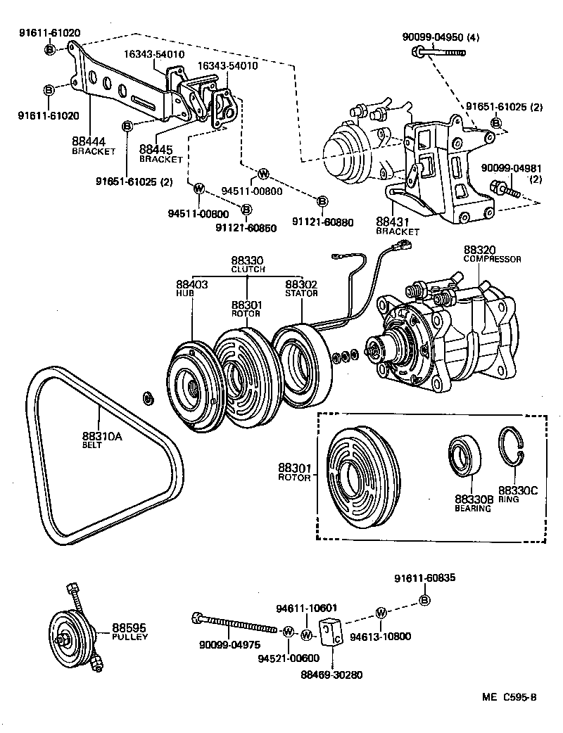 88444-26080 BRACKET, IDLE PULLEY product image