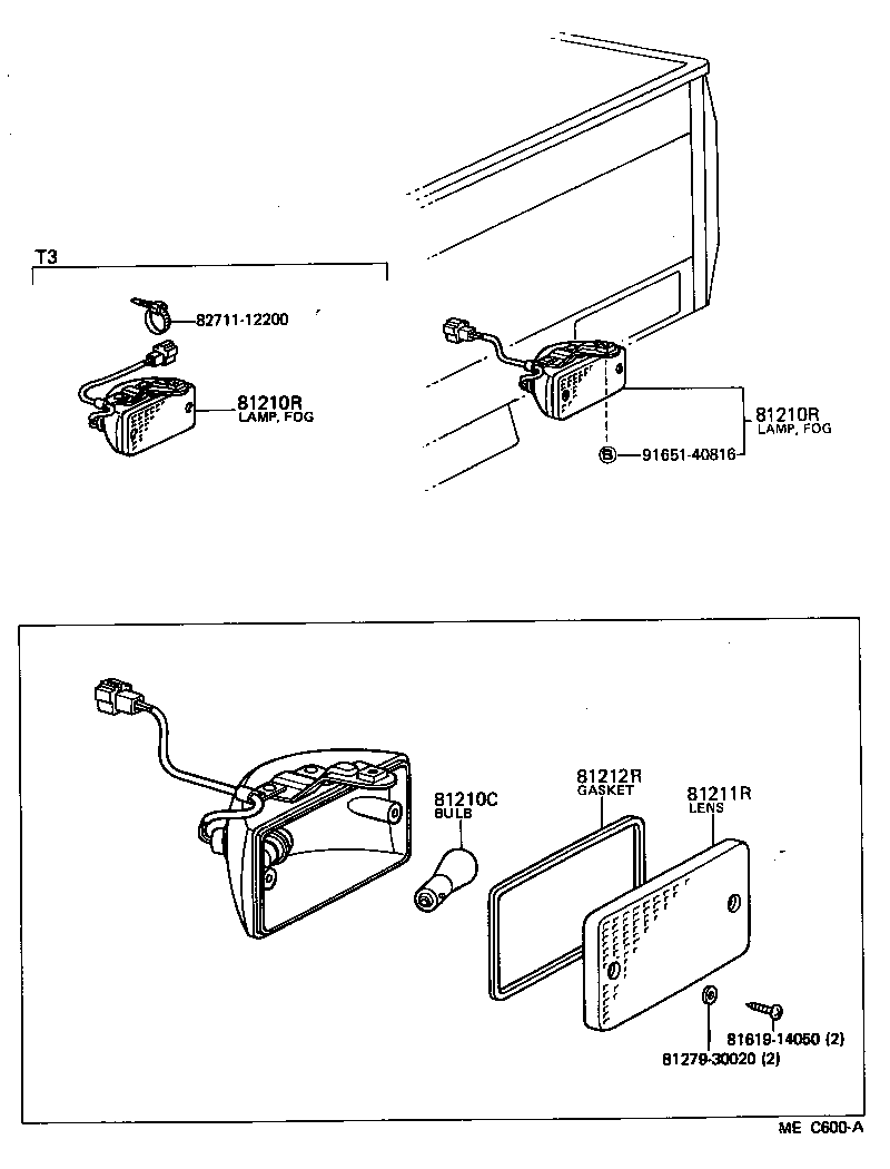 81210-95A02 LAMP ASSY, REAR FOG product image