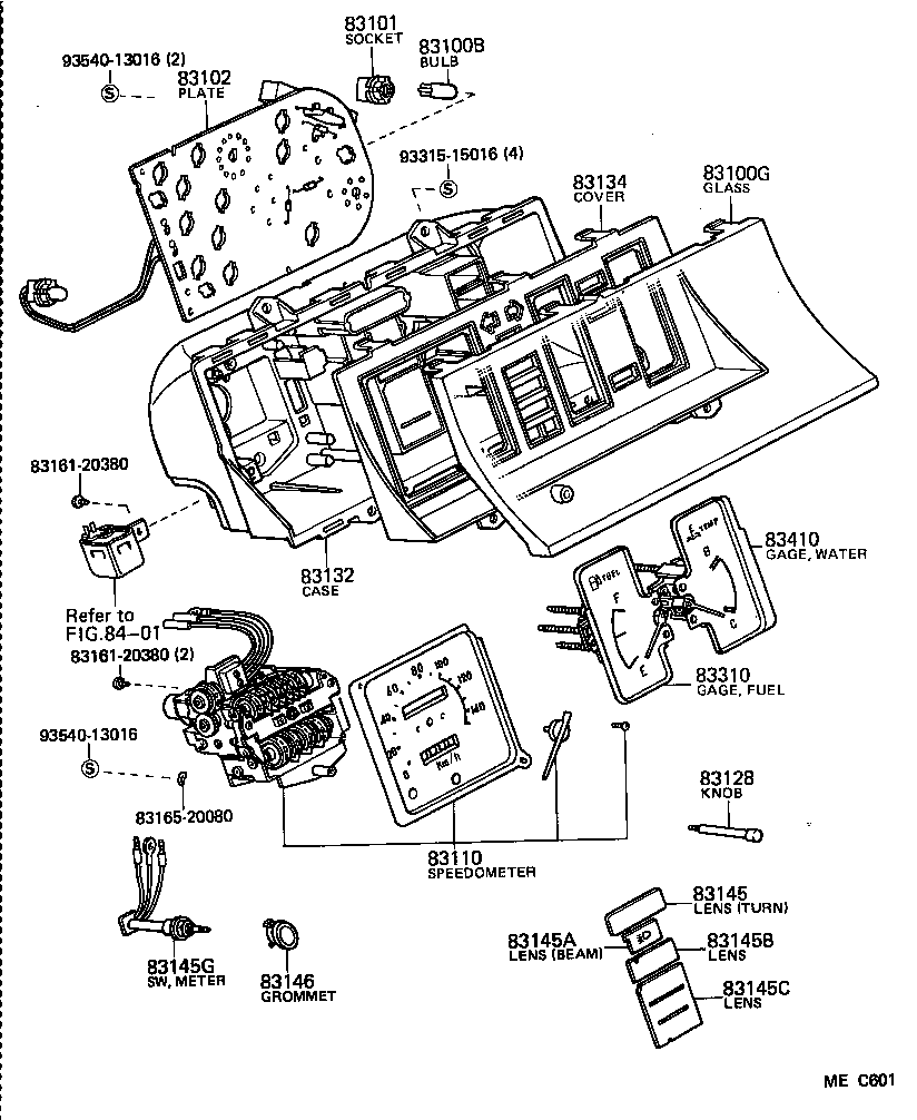 83110-95A16 SPEEDOMETER ASSY product image