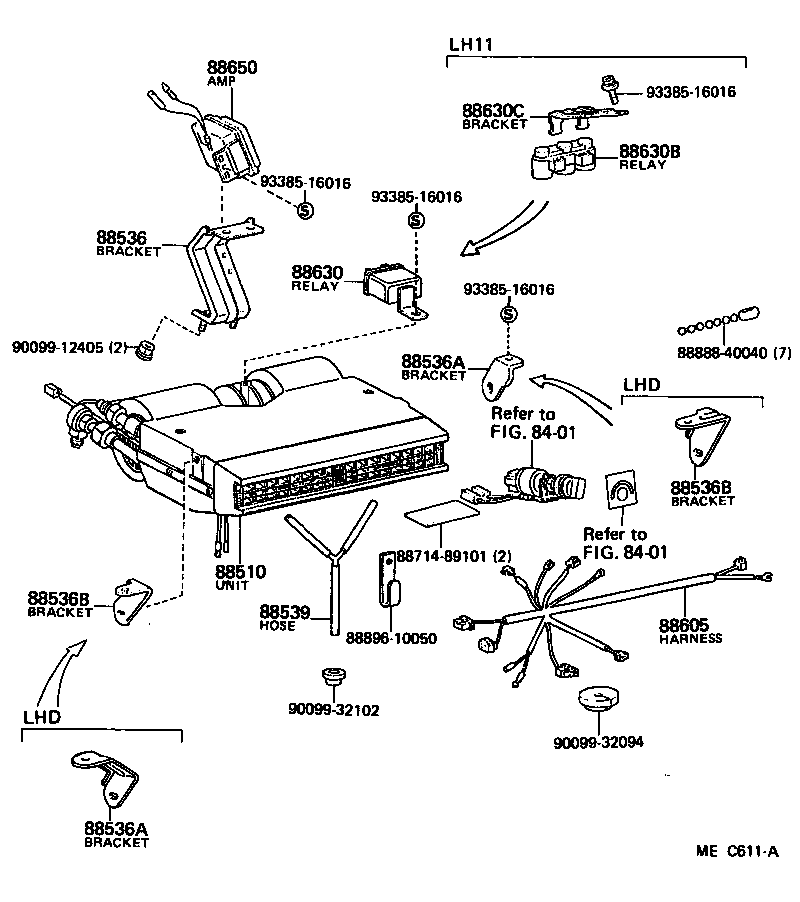 88605-95A11 HARNESS SUB-ASSY, COOLER WIRING, NO.1 product image