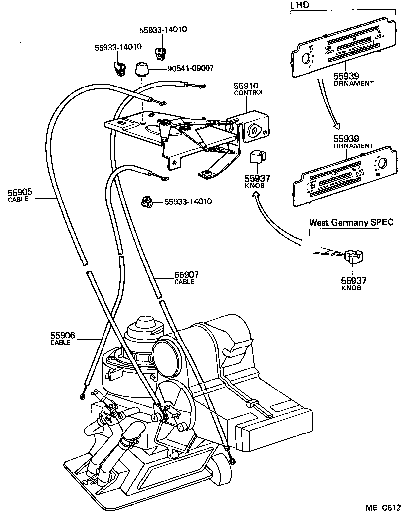 55902-95A04 CONTROL ASSY, HEATER OR BOOST VENTILATOR product image