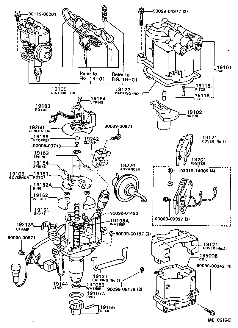 19100-13390 DISTRIBUTOR ASSY product image