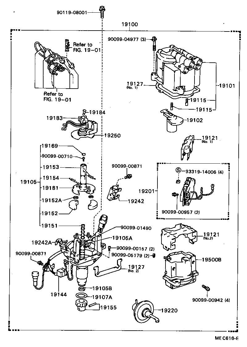 19106-73020 CAM SUB-ASSY, DISTRIBUTOR product image