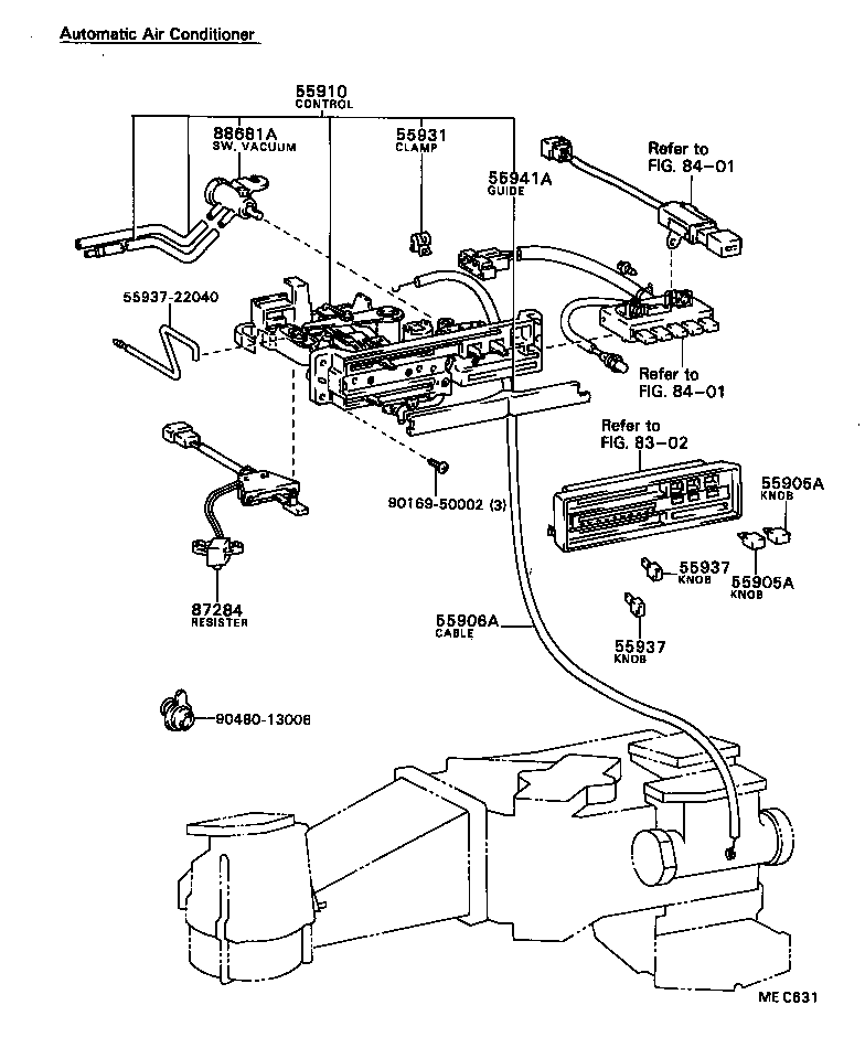 55845-22050 DUCT, AIR, SIDE NO.1 LH product image