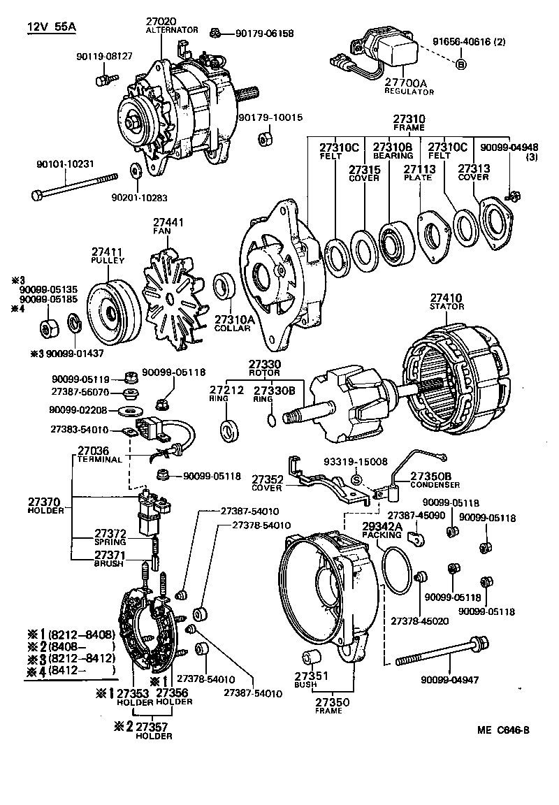 27020-54300 ALTERNATOR ASSY product image