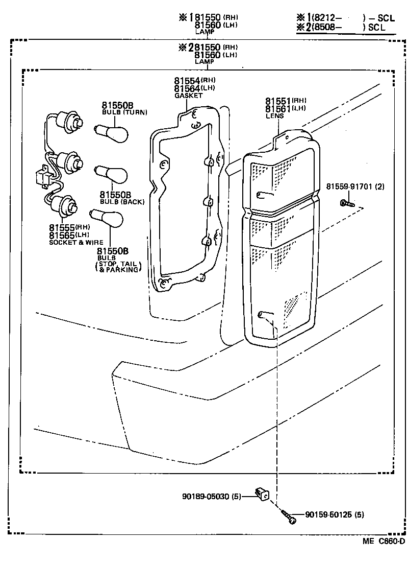 81550-95J03 LAMP ASSY, REAR COMBINATION, RH product image