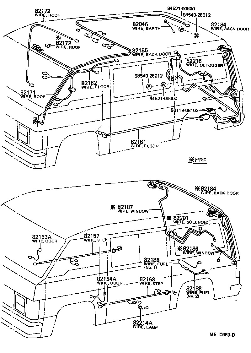 82151-95J00 WIRE, FRONT DOOR, RH product image