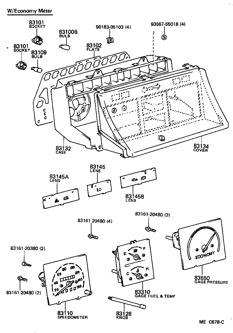 83110-95J27 SPEEDOMETER ASSY product image