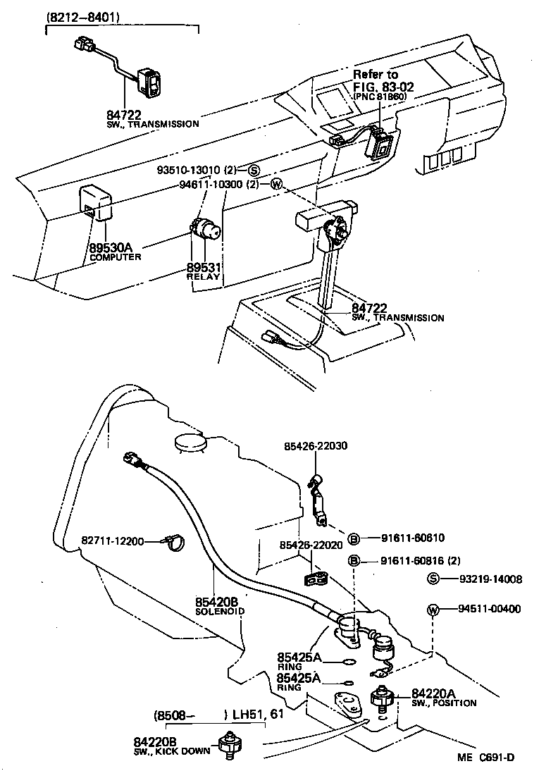 89530-26040 COMPUTER ASSY, TRANSMISSION CONTROL product image