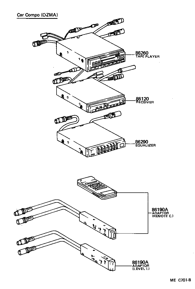 86202-95J03 WIRE, STEREO COMPONENT, NO.1 product image