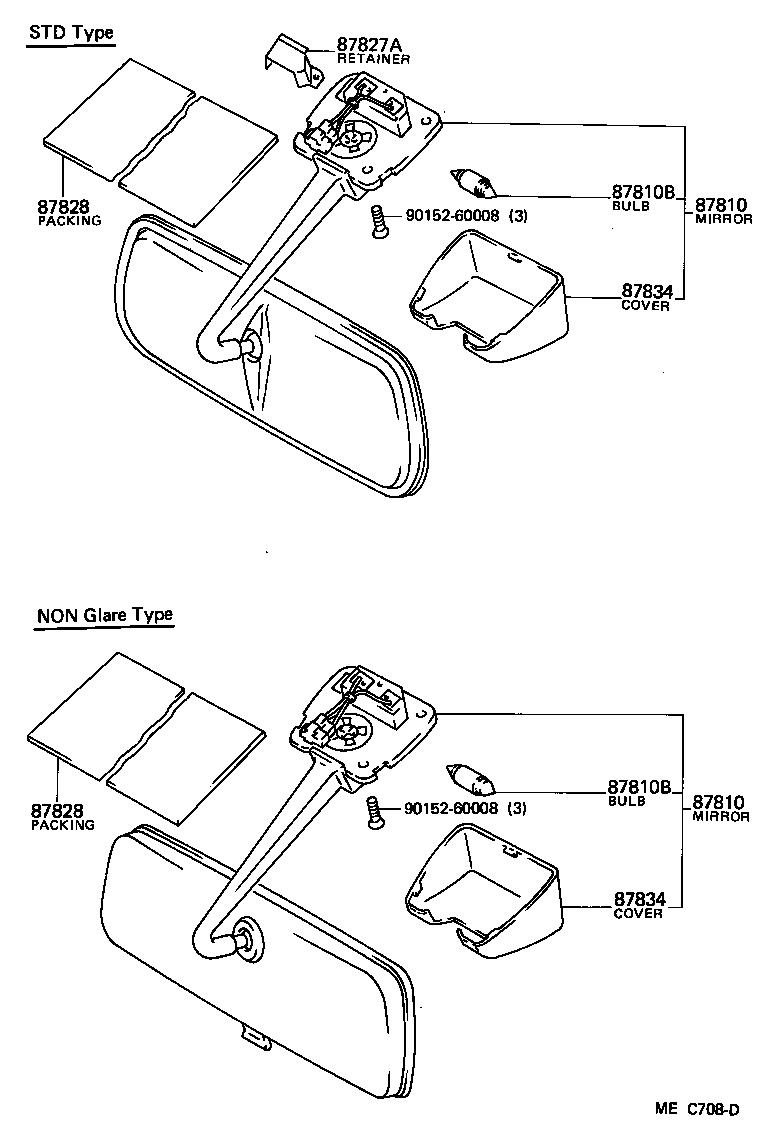 87906-29015 MIRROR SUB-ASSY, LH product image