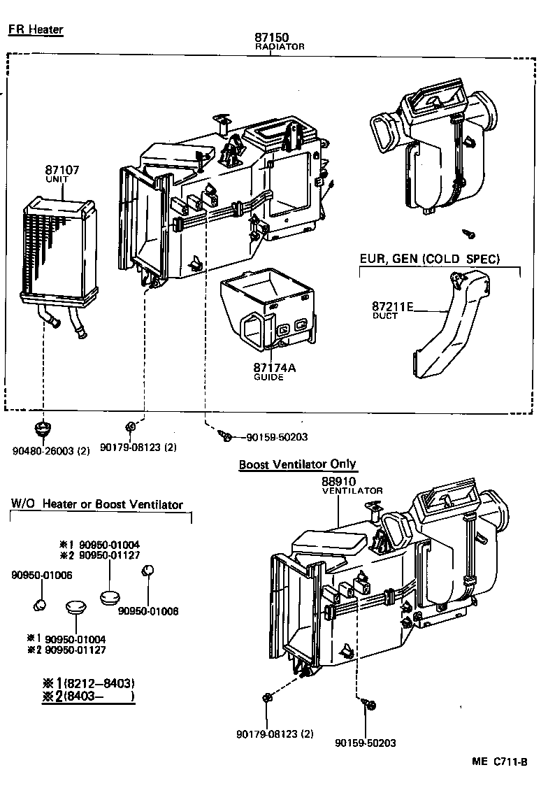 87174-95J02 GUIDE, AIR HEATER product image