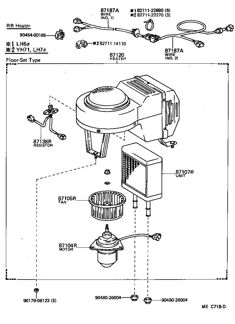 87104-95J01 MOTOR SUB-ASSY, REAR HEATER BLOWER product image