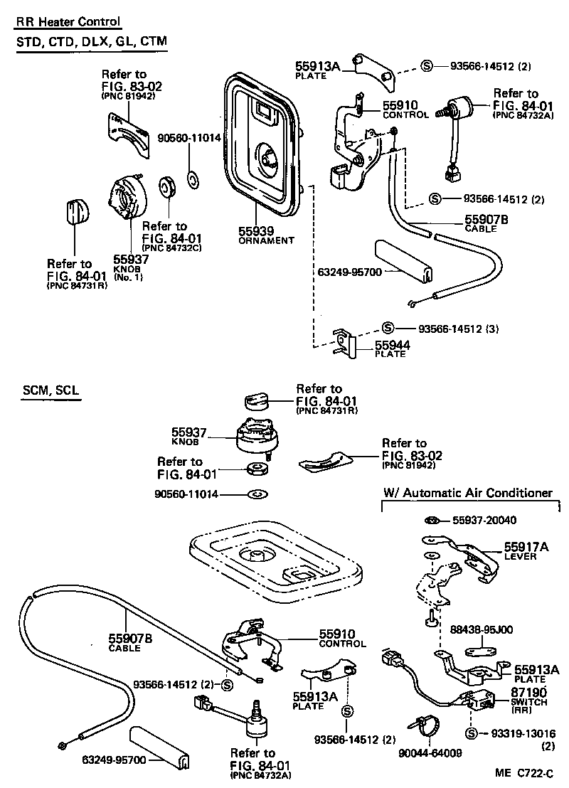 55907-95J02 CABLE SUB-ASSY, TEMPERATURE DAMPER CONTROL product image