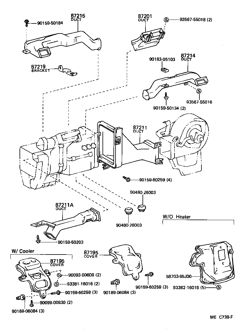 55907-95J01 CABLE SUB-ASSY, TEMPERATURE DAMPER CONTROL product image