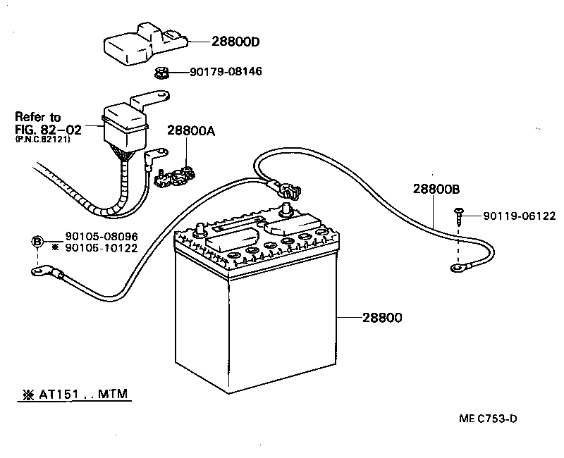 82123-20040 CABLE, BATTERY TO GROUND product image