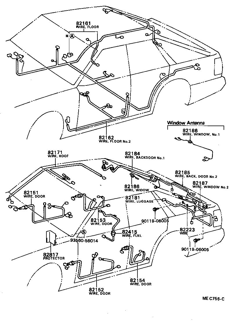 82121-20051 WIRE, ENGINE product image