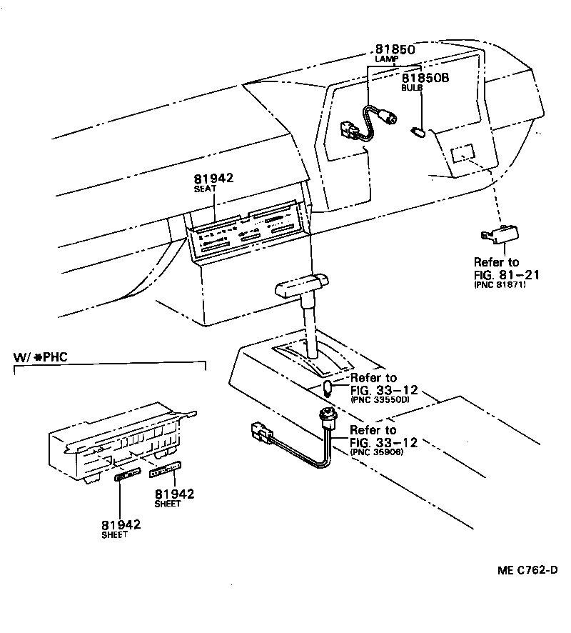 81850-20130 LAMP ASSY, INDICATOR product image