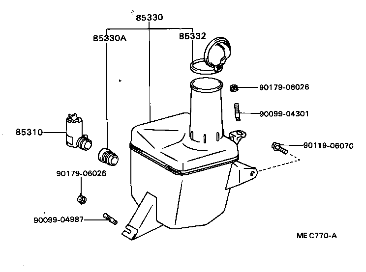 85031-20010 VALVE SUB-ASSY, WASHER product image