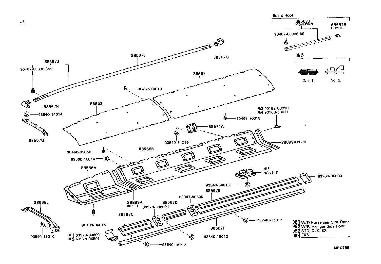 88430-90B14 DUCT, AIR, SIDE NO.3 RH product image