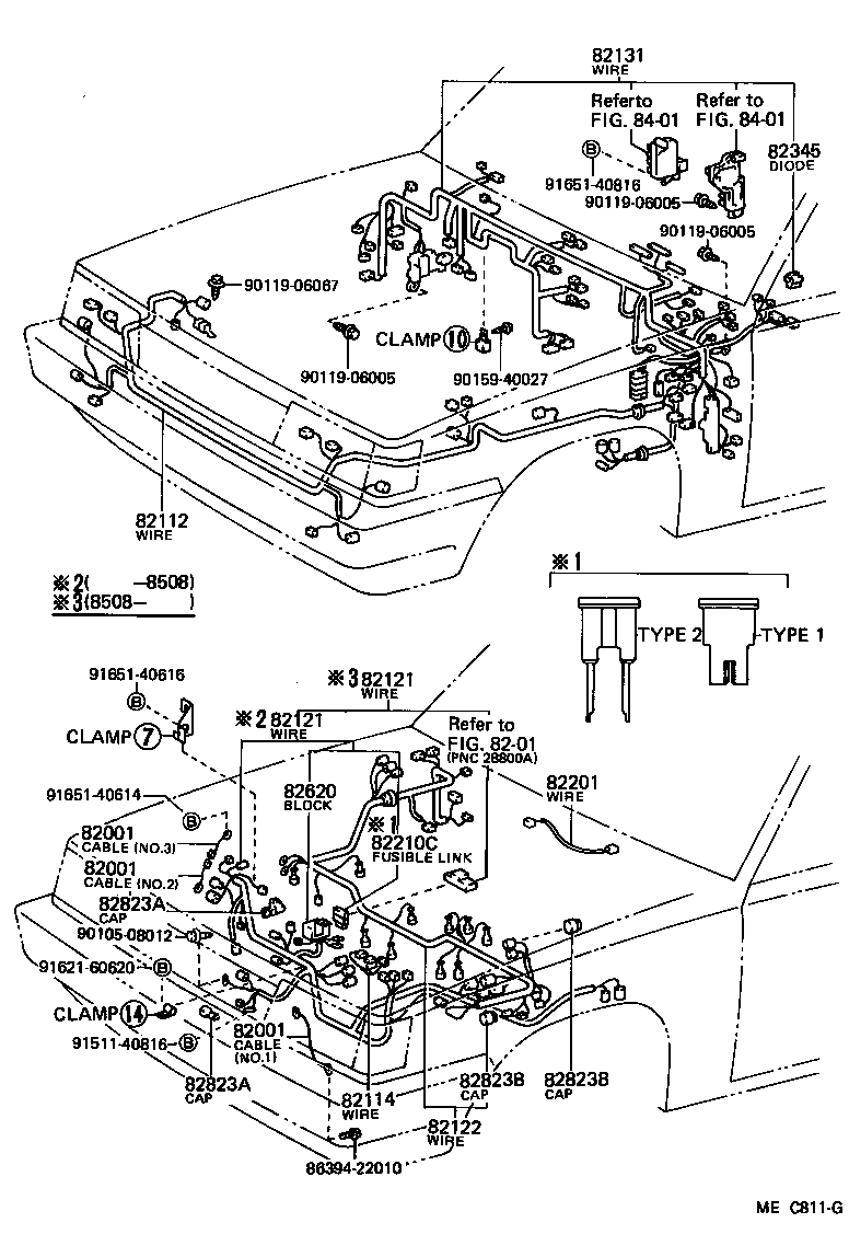 Toyota 82181-32130 WIRE, LUGGAGE ROOM, NO.1