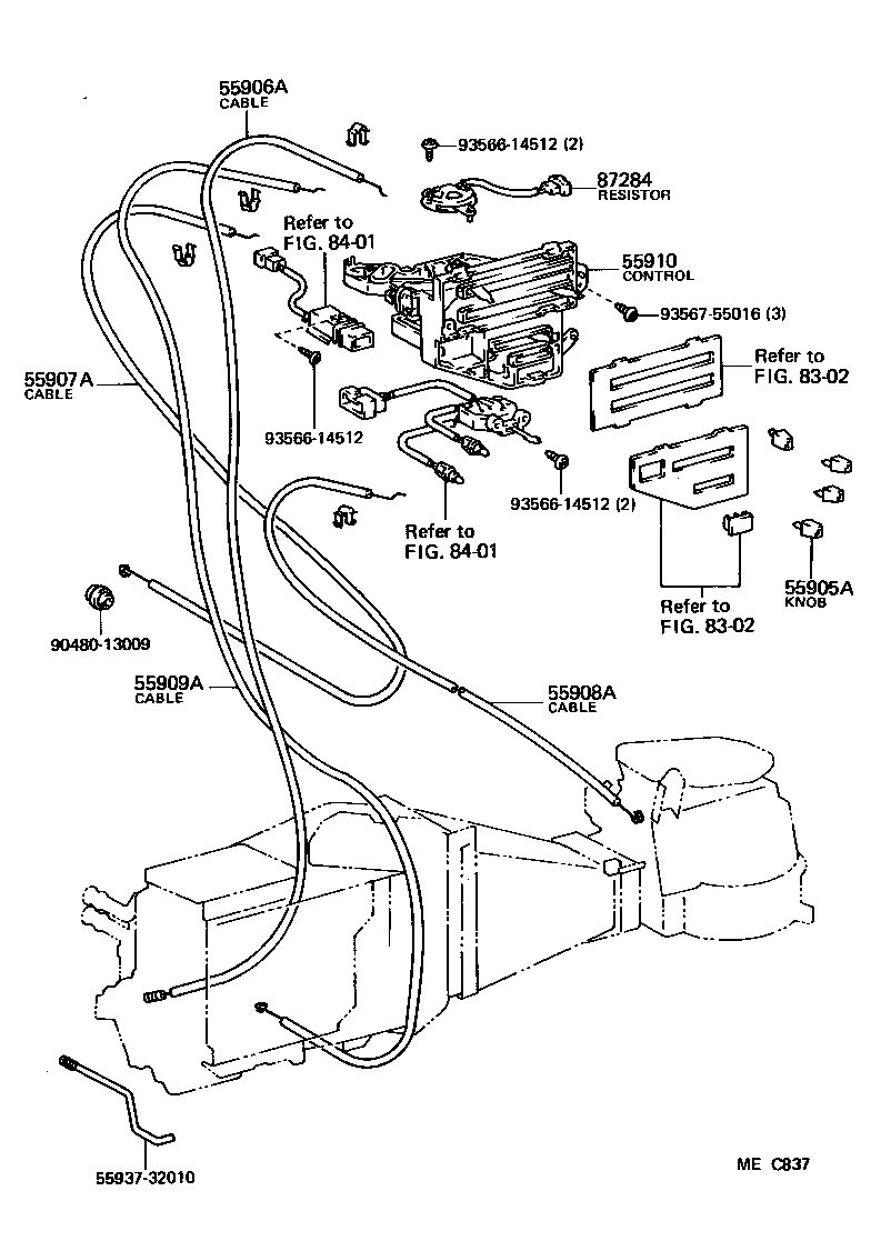 55085-32060 DUCT, AIR, SIDE NO.1 LH product image