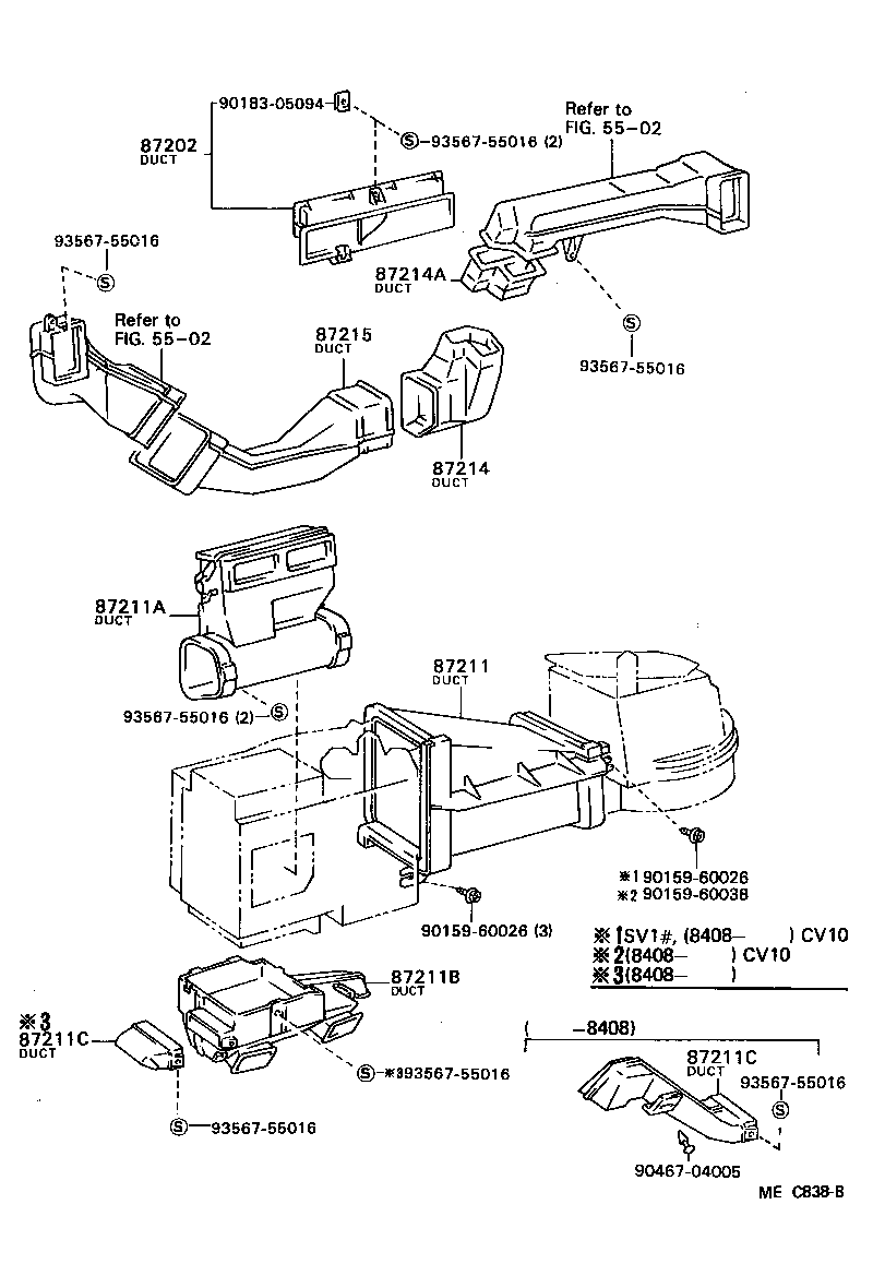 Toyota 55906-32020 CABLE SUB-ASSY, DEFROSTER DAMPER CONTROL