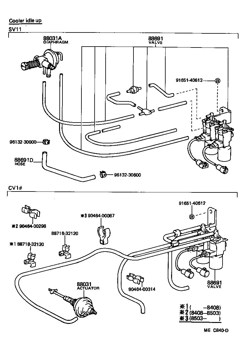 Toyota 88690-32080 VALVE, MAGNET (FOR IDLE UP DEVICE)