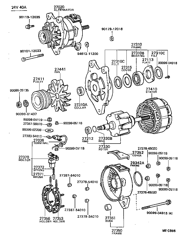 27020-56080 ALTERNATOR ASSY product image