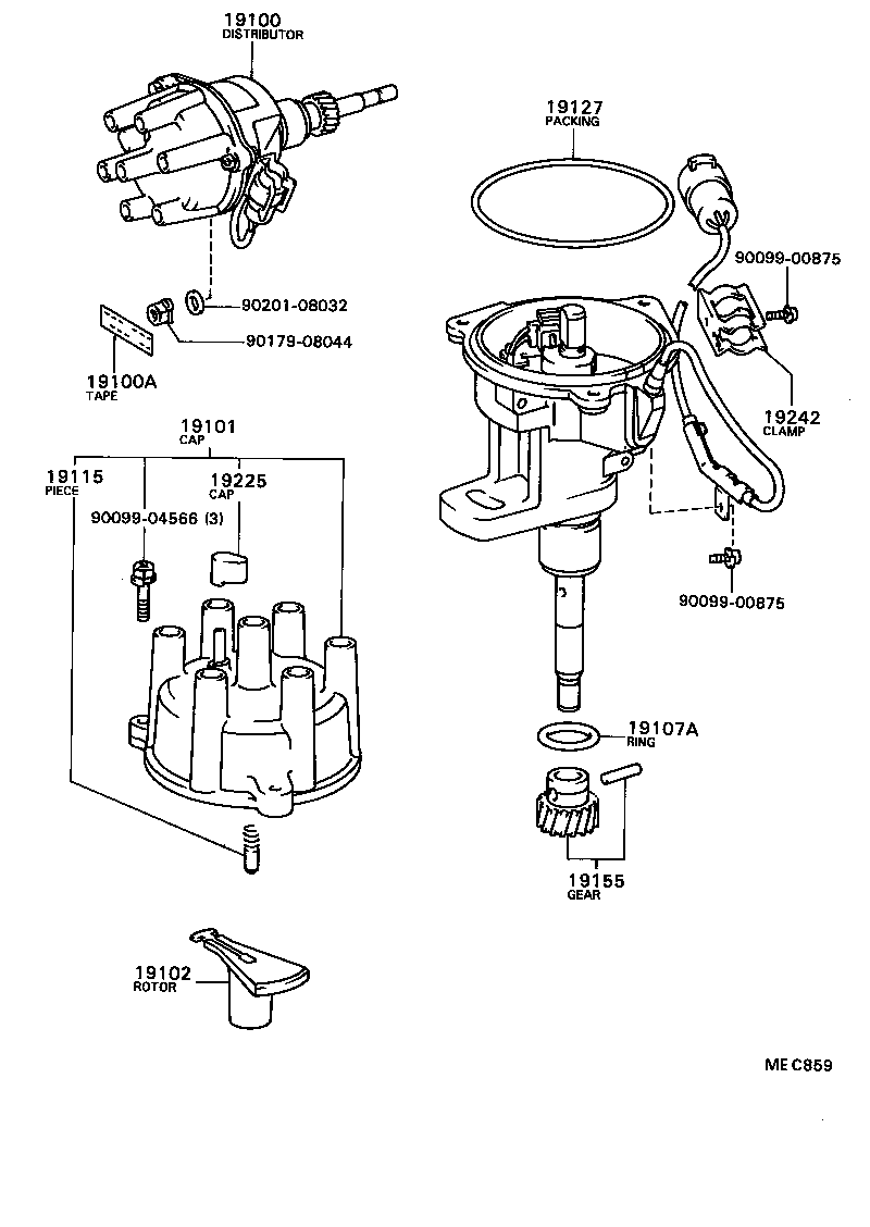 19100-35160 DISTRIBUTOR ASSY product image