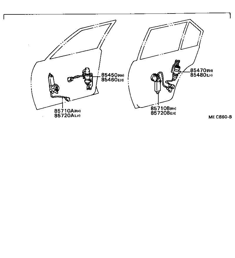 85720-20160 MOTOR ASSY, POWER WINDOW REGULATOR, FRONT LH product image