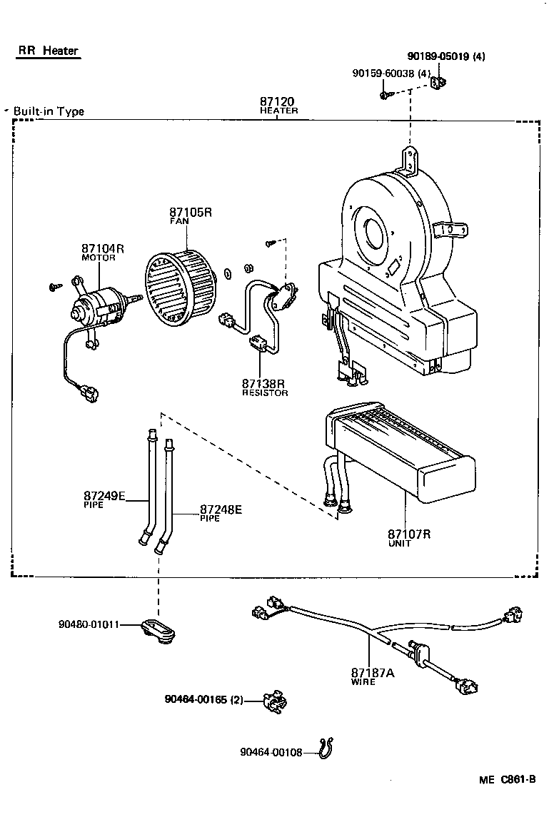 87174-95J02 GUIDE, AIR HEATER product image
