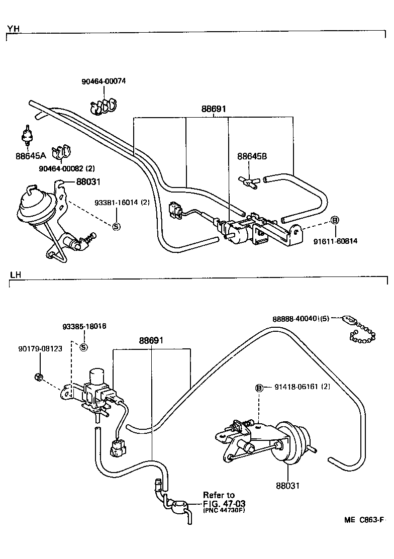 88690-95J27 VALVE, MAGNET (FOR IDLE UP DEVICE) product image