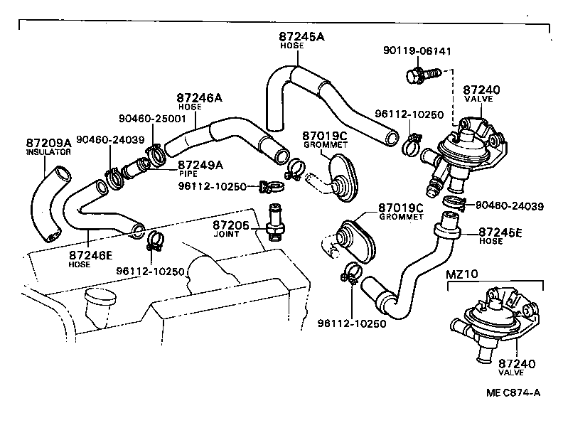 88670-24010 VALVE ASSY, HEATER WATER product image