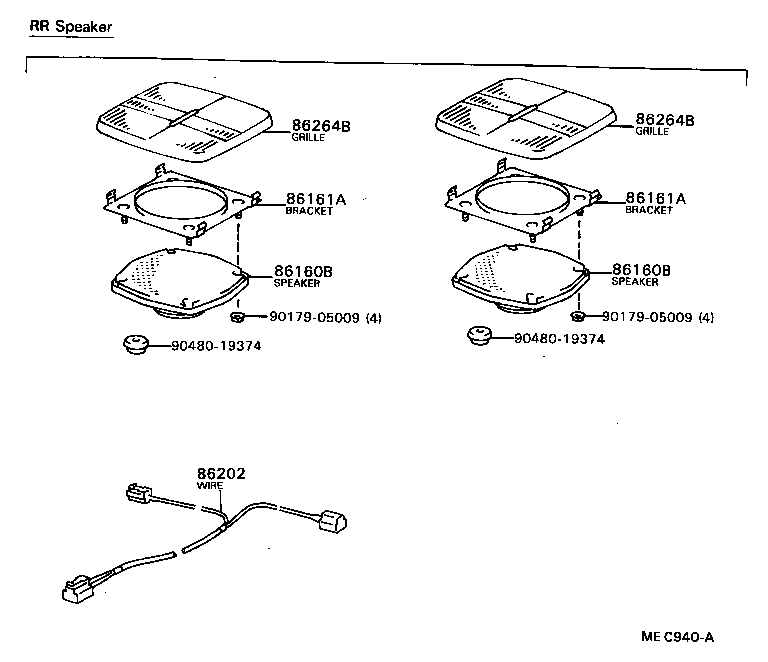 86160-95405 SPEAKER ASSY, REAR product image