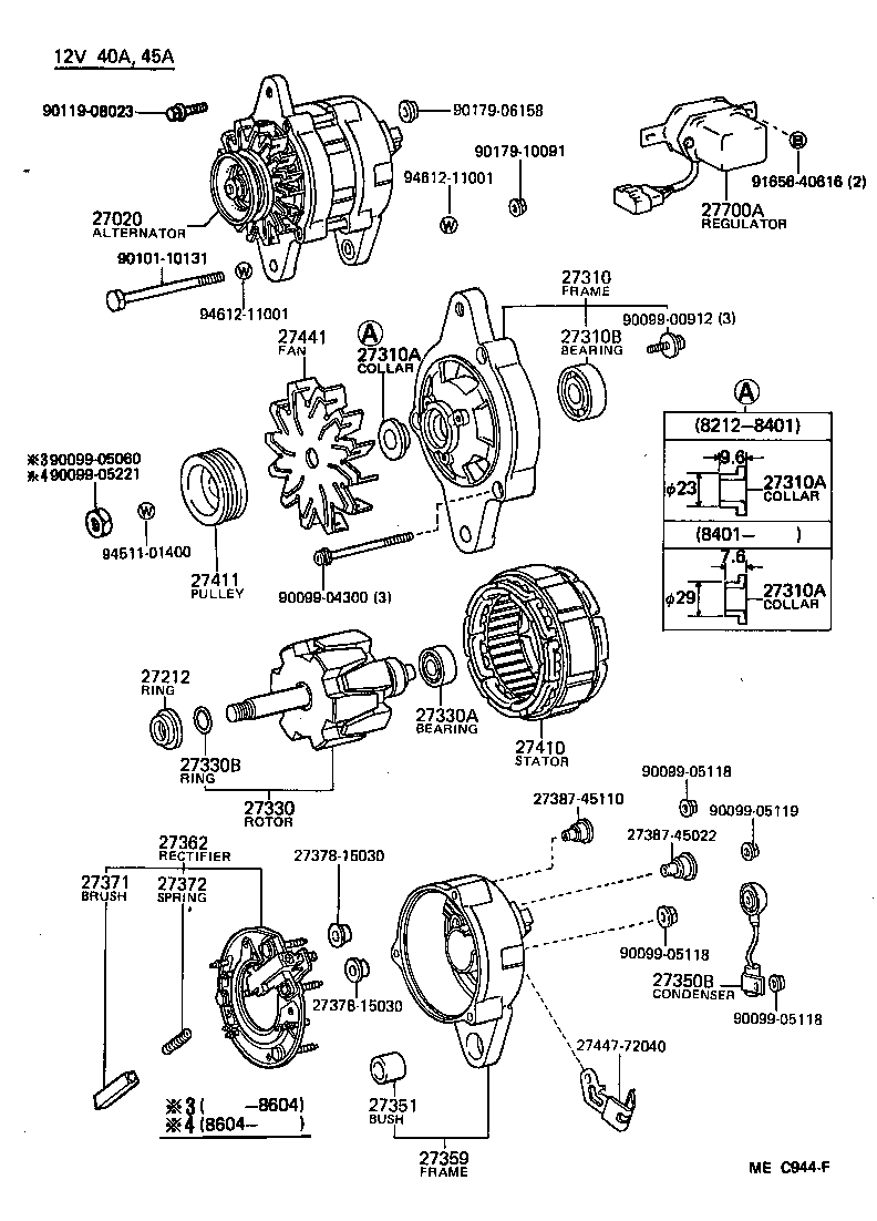 27020-54210 ALTERNATOR ASSY product image