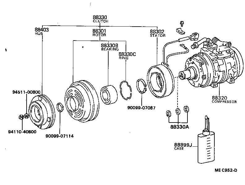 88431-28070 BRACKET, COMPRESSOR MOUNTING, NO.1 product image