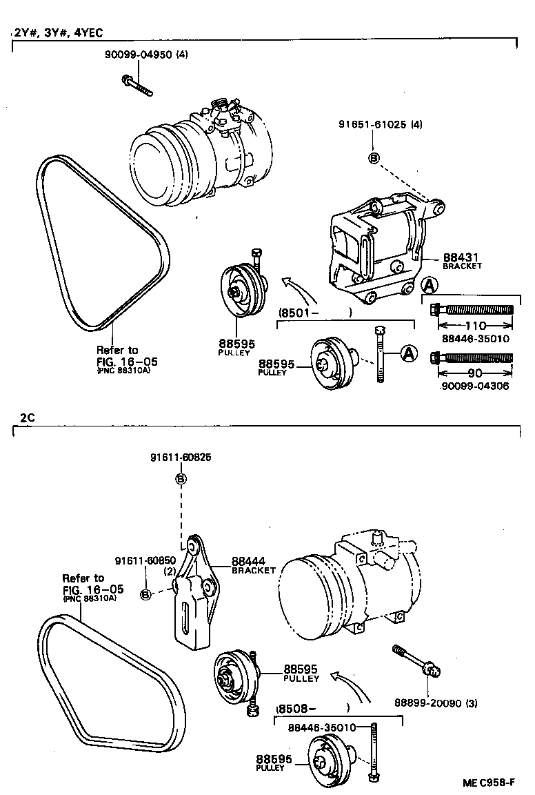 88431-28070 BRACKET, COMPRESSOR MOUNTING, NO.1 product image