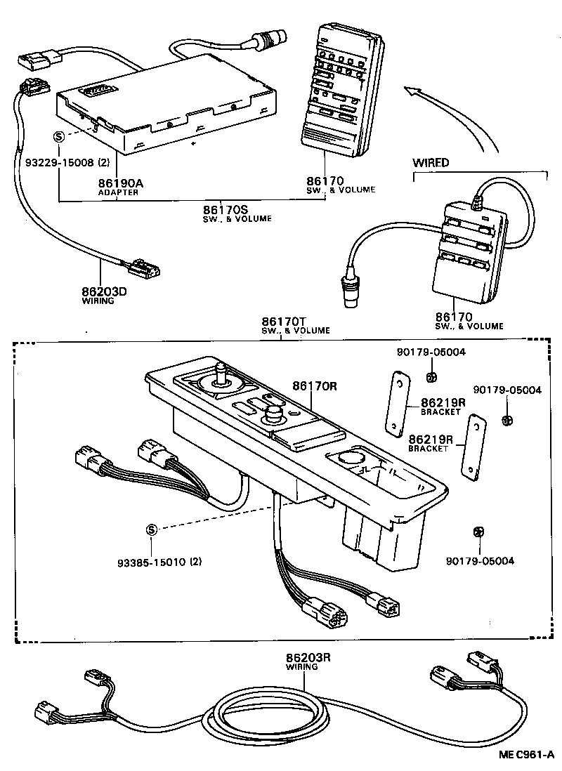 86170-87002 SWITCH AND VOLUME ASSY, RADIO product image