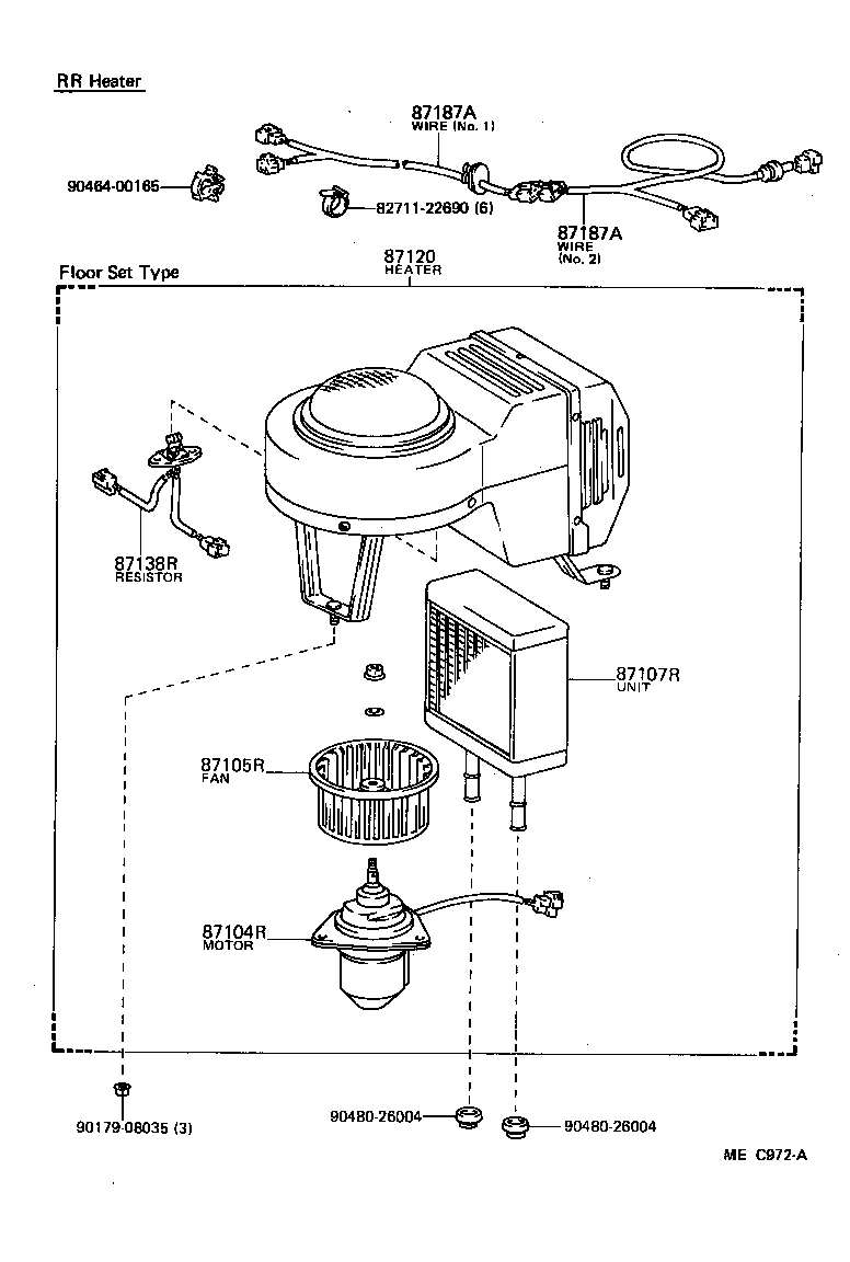 87174-95J02 GUIDE, AIR HEATER product image