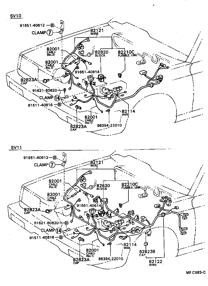 82122-32050 WIRE, ENGINE, NO.2 product image