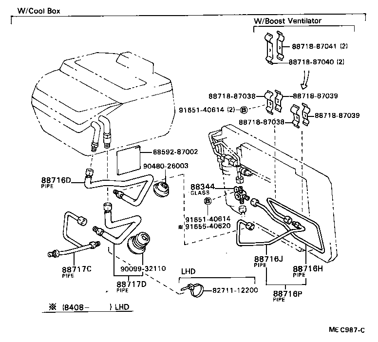 88481-87002 GLASS SUB-ASSY, SIGHT product image