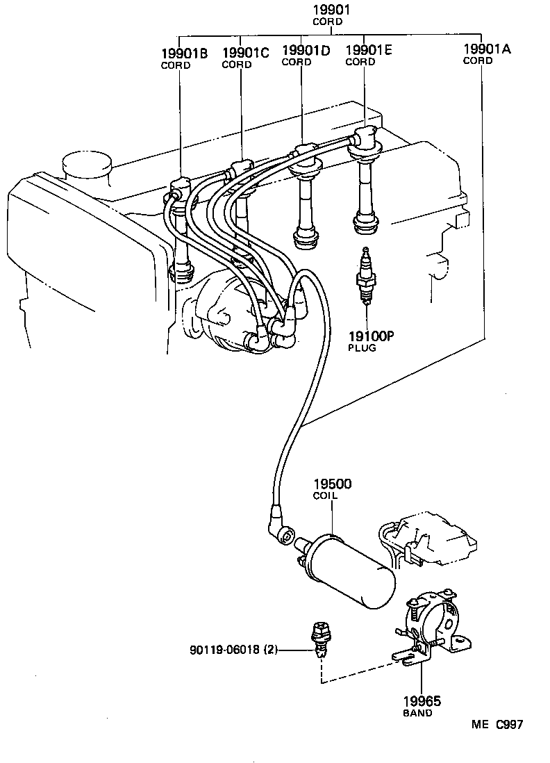 90464-00348 CLAMP, RESISTIVE CORD, NO.4 product image