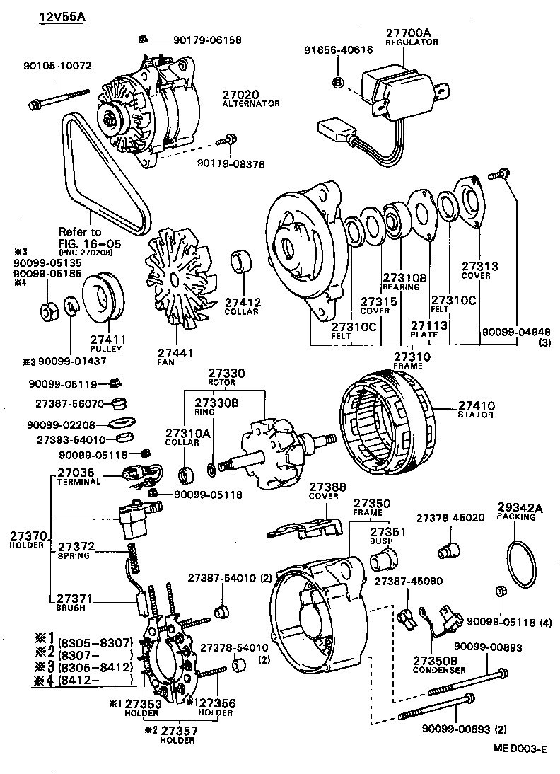 27310-63050 FRAME ASSY, DRIVE END, ALTERNATOR product image
