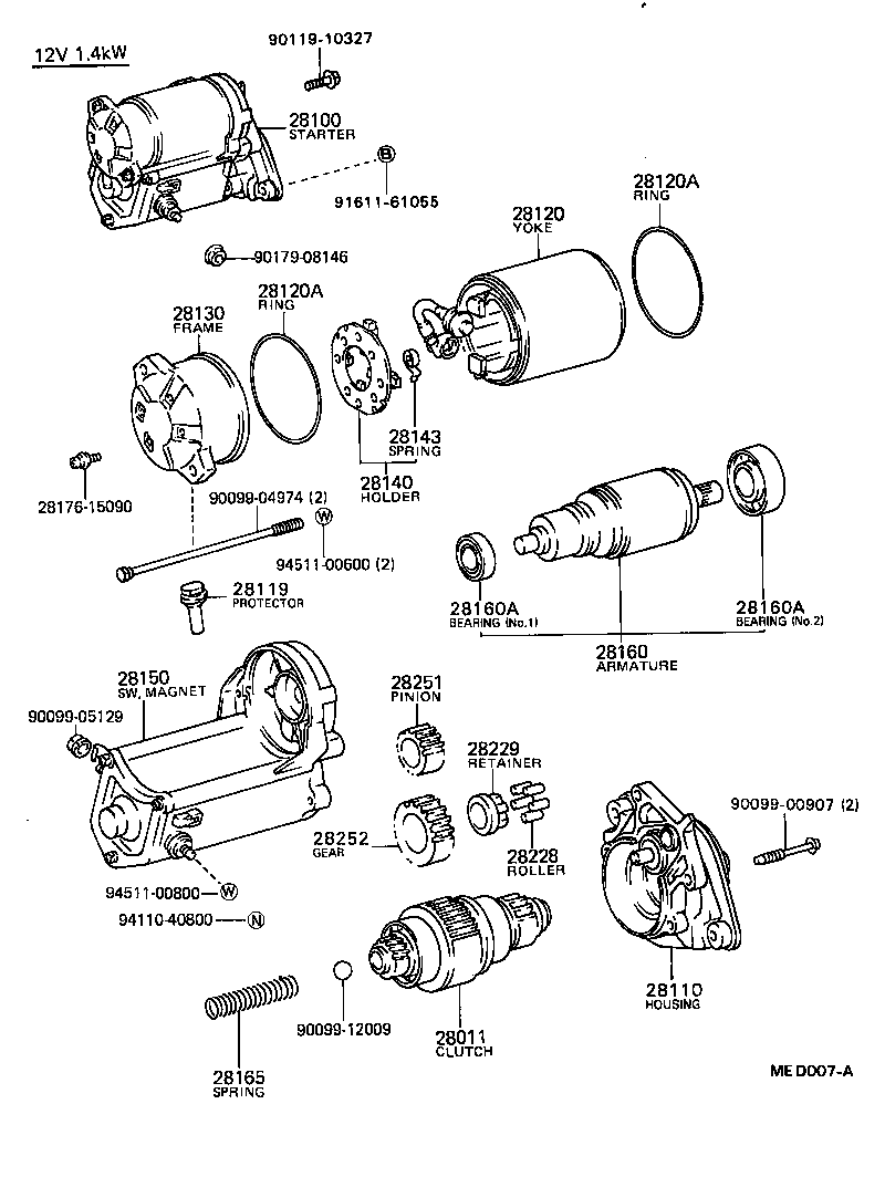 28011-64010 CLUTCH SUB-ASSY, STARTER product image