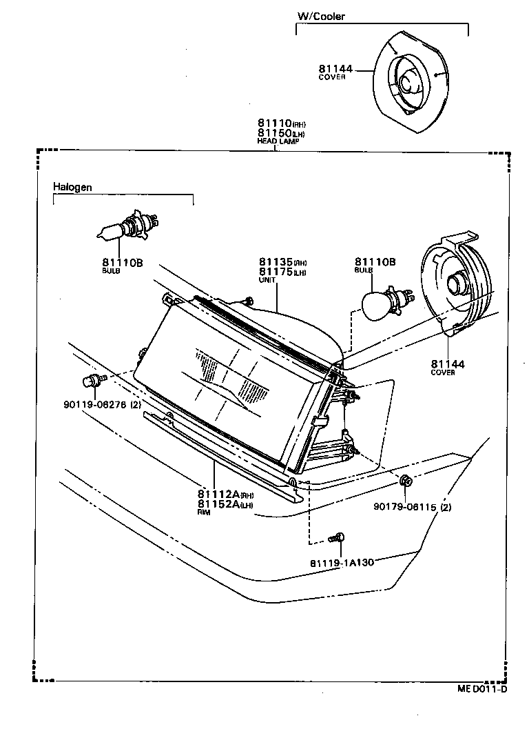 81150-80432 HEADLAMP ASSY, LH product image